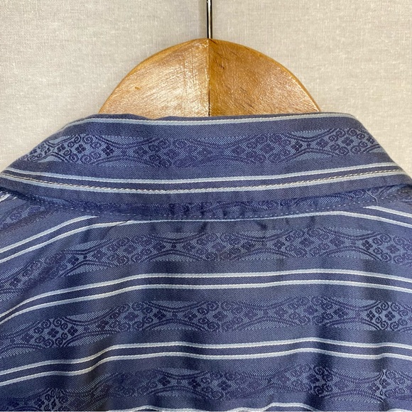 Age Of Wisdom Shirt Pearl Snap Men’s Blue 70’s Vibe Size Medium - Picture 7 of 11